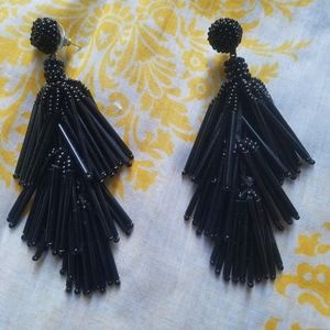 Black chandelier earrings from Anthropologie